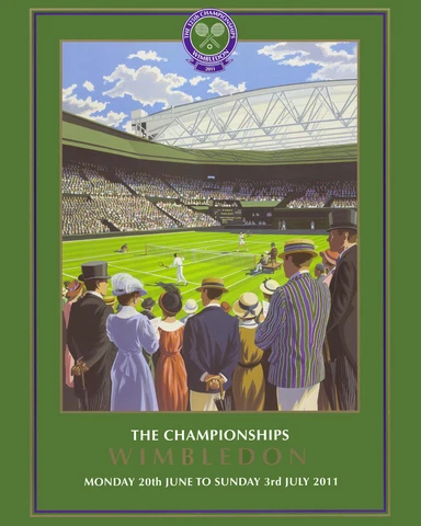 2011 Wimbledon Tennis Tournament  Ad Poster, 8x10 Color Photo Cover