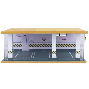 Lote de estacionamiento modelo 1/24 escena diorama exhibición garaje paisaje caja con luz - Imagen 1 de 11