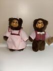 Robert Raikes George and Gracie Bears -With Tag - Wood-Vintage