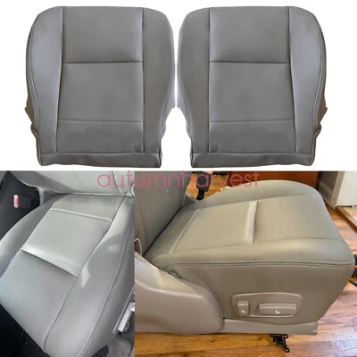 For 00-07 Toyota Sequoia Driver & Passenger Side Bottom Leather Seat Cover Gray - Изображение 1 из 4