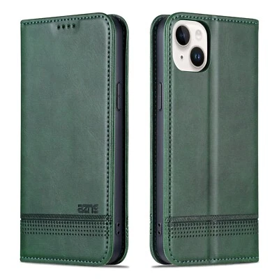 Magnetic For iPhone 15 14 Plus 13 12 Pro Max Leather Wallet Card Phone Case - Image 1 of 4