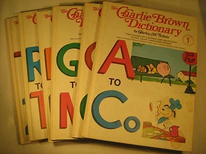 Hardcover Complete CHARLIE BROWN DICTIONARY 1973 A-Z 6 Volume Set  [Y37] - Picture 1 of 1