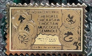 USPS Indian Native American Centennial 3 Cent Replica Stamp PIN Jayne & Co - Bild 1 von 2