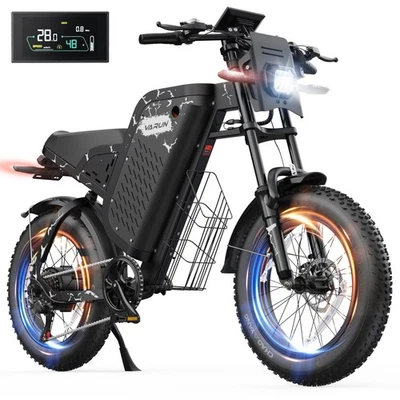 Bicicleta Eléctrica VARUN 20" Fat Tire 750W 48V 20.8Ah LCD Bicicleta de Montaña de Largo Alcance Foto 1 de 4