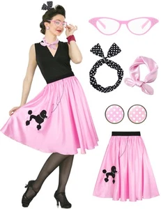 Sock Hop Costume Grease 1950S Poodle Skirts for Women 50s Costumes Accessoris... - Picture 1 of 6