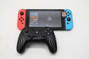Nintendo Switch HAC-001 Console Neon Blue Red Joy-Cons w/ Mario Kart 8 & More - Picture 1 of 17