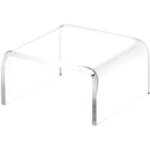 Plymor Clear Acrylic Short Square Display Riser, 1" H x 2" W x 2" D - Picture 1 of 3