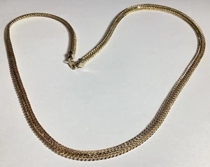 COLLAR CADENA ESPIGA RELLENO ORO 14K 24” BONITO ASPECTO - Imagen 1 de 7