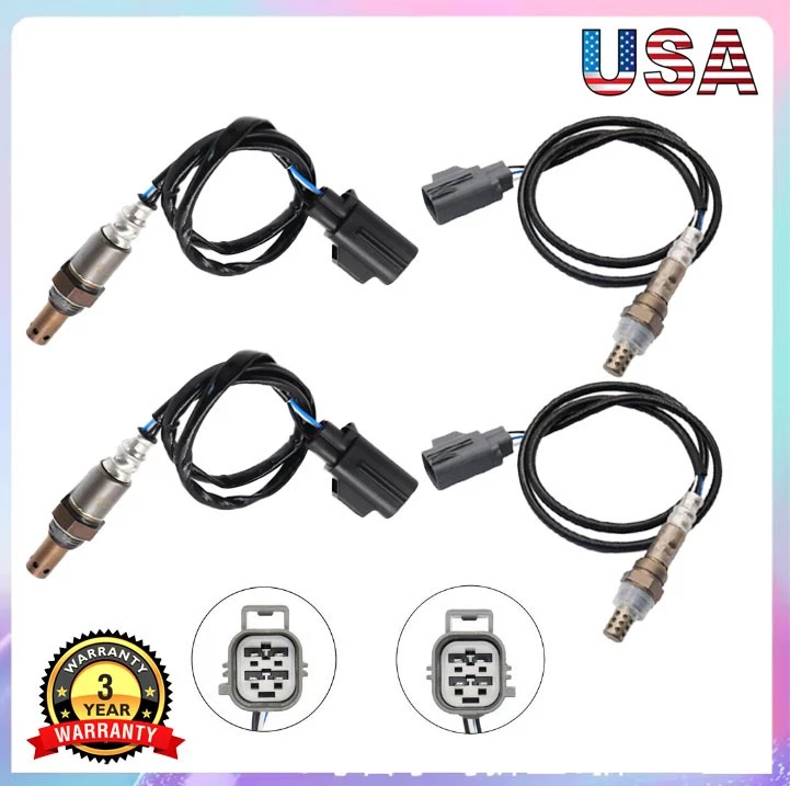 Set of 4 Oxygen Sensor Upstream+Down For 2007 2008 2009 2010 Volvo S80 4.4L V8 - Image 1 of 4