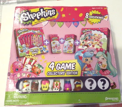 Shopkins Collectors Edition, 8 Shopkins and 4 Games - Open Box, Complete - Image 1 of 3