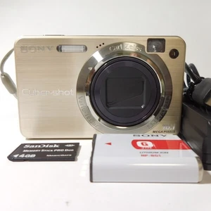SONY Cyber shot DSC-W170 Gold Digital Camera w/Battery Charger Memory Stick - Picture 1 of 24