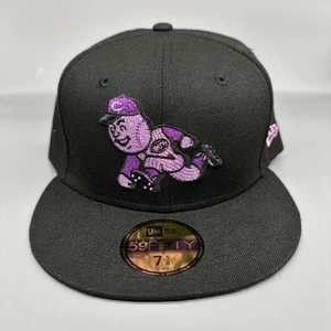 New Era 59Fifty Cincinnati Reds Metallic Pop Black/Lavender Fitted Hat Sz 7 5/8 - Picture 1 of 5