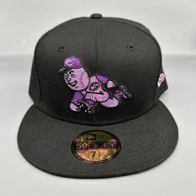 New Era 59Fifty Cincinnati Reds Metallic Pop Black/Lavender Fitted Hat Sz 7 5/8 - Image 1 of 4