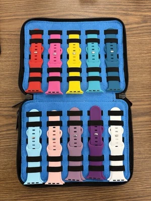 Lote de 15 correas de silicona para Apple Watch con estuche incluido. Todo tipo de colores ☼ Foto 1 de 4