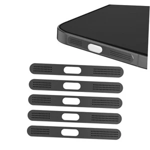 pour iPhone 15/16 Pro Max Accessoires, 5 Pcs Téléphone Portable Haut-Parleur Anti-Poussière Noir - Photo 1 sur 8