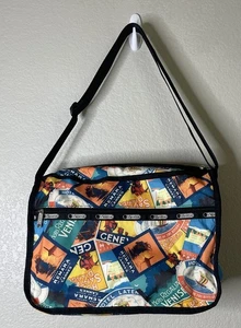 Borsa LeSportsac Deluxe Everyday borsa vintage stampa viaggio europea vacanze - Foto 1 di 11