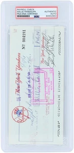 Willie Randolph New York Yankees Signed Check from April 15, 1978 - PSA 84942953 - Picture 1 of 2