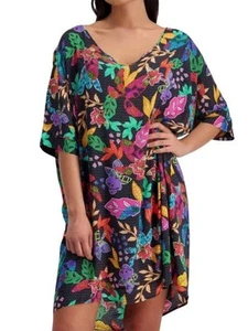 XS/S (8/10) Moontide Kaftan Eden Manga Corta Cuello en V Prendas para el torso Ropa de Playa - Imagen 1 de 2