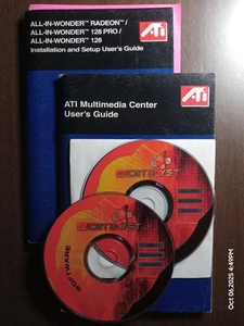 ATI - ALL IN WONDER 128 PRO/RADEON KATALYSATOR SOFTWARE CD's & Handbücher TOP!! - Bild 1 von 1
