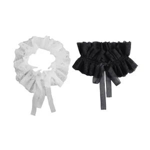 Women s Vintage Ruffled Collar Steampunk Victorian Lace Collar Ruffled Costume - Bild 1 von 10