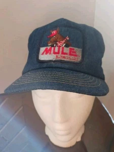 Neu ohne Etikett Vintage Kawasaki PANTOLETTE Denim Swingster Druckknopflasche Mütze ATV Deadstock - Bild 1 von 10