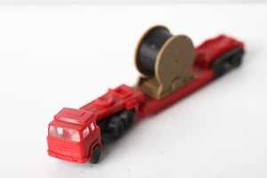 Wiking Spur N Magirus Schwerlastwagen Tieflader rot mit Kabeltrommel (311360) - Bild 1 von 3