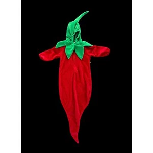 Newborn 0-6month Red Hot Chili Pepper Halloween fuzzy costume by Babystyle - Picture 1 of 3