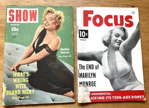MARILYN MONROE-SHOW & FOCUS MAGAZINES-MARCH, 1953-PEGGY LEE-SHEREE NORTH-GINA LO - Picture 1 of 21