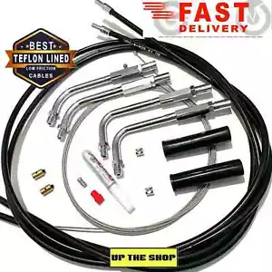 Venhill universal Harley Davidson HD V-Twin Throttle & Idle cables, screw fit - Picture 1 of 15