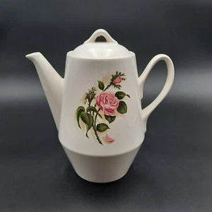 Vintage Universal Ballerina Moss Rose White Porcelain Coffee Teapot - Picture 1 of 10