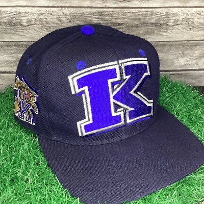 Vintage University of Kentucky Wildcats Fitted Hat Cap Black 7 1/4 Zephyr 90s - Image 1 of 4