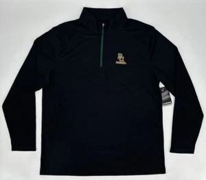 Baylor University Shirt Men's XL Colosseum College 1/4 Zip Long Sleeve Black NWT - Picture 1 of 12