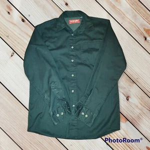 Camisa Wrangler Para Hombres Negra Informal Calce Regular Manga Larga Abotonada Talla S Etiqueta Roja - Imagen 1 de 5