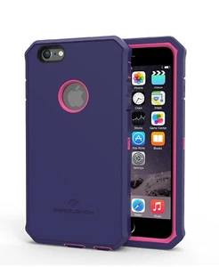 iPhone 6 / 6S Plus (5.5") Rugged hybrid Case full coverage holster - pink purple - Picture 1 of 3