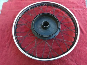 Vintage BSA 21" FRONT WHEEL 8" HALF WIDTH HUB B31 B33 ZB 32 34 Gold Star A7 A10 - Picture 1 of 23
