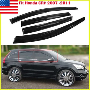 Se adapta a Honda CRV 2007 2008 2009-2011 visera ventana negra protectores contra la lluvia pantalla de ventilación - Imagen 1 de 12