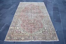 Turkish rug, Area rug, Handmade rug, Vintage rug, Carpet, 4.8 x 8.1 ft RA4289