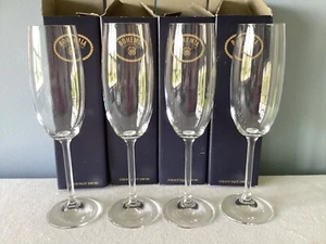 4 flautas de cristal de champán Bohemia 6 oz República Checa 9" elegancia vintage - Imagen 1 de 13