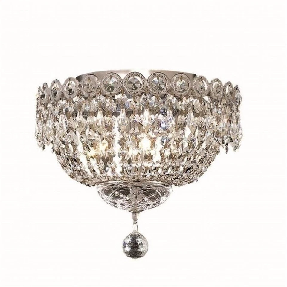 Elegant Lighting Century 12" 4 Light Royal Crystal Flush Mount - Image 1 of 1