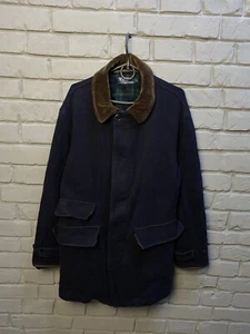 Polo Vintage Por Ralph Lauren Lana Sobre Abrigo Borde Cuero Talla L Lo Life - Imagen 1 de 12