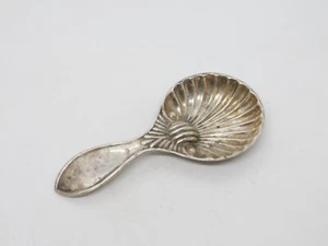 Sterling Silver Scallop Shell Tea Caddy Spoon Antique 1915 Sheffield Art Deco - Picture 1 of 5