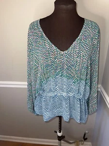 Cabi Medium Arts Tunic Sheer Prism Kimono Oversized Flowy Boho Top Style 731 - Picture 1 of 4