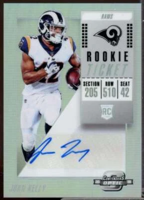 John Kelly AU Rookie Card 2018 Panini Contenders Optic #166  - Image 1 of 2