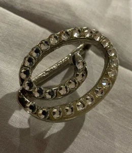 Strass-Dornenschliesse / Schnalle, massive Ausführung, 3 cm breit - 4,2 cm hoch - Bild 1 von 2