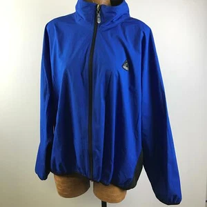 BIKE Performance Full Zip Up Mock Neck Blue Cycling Jacket Men's Size Large - Picture 1 of 8
