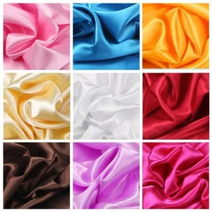 100cm*150cm Satin Fabrics Milk Silk Brocades Cloth 16 Colors Clothing Gift Box - Picture 1 of 25