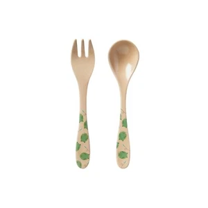 Nuby Eco Rice Husk Spoon & Fork Set - Earth Friendly - Dishwasher Safe -BPA Free - Picture 1 of 9