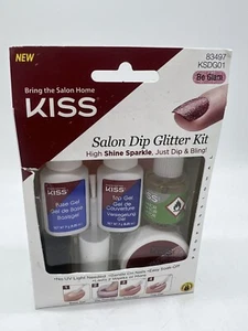 Kiss Salon Dip Professional Glitter Nail Kit #83497 KSDG01 BE GLAM  pink Holiday - Picture 1 of 3