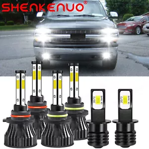For Chevrolet C1500 1993-1998 Combo LED Headlight High&Low Beam+Fog Light Bulbs - Picture 1 of 12