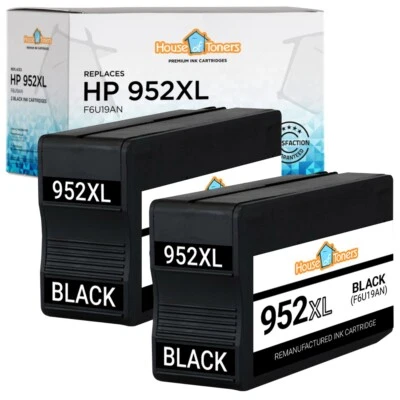Cartuchos de tinta negra 952 952XL para HP OfficeJet Pro 8736 8740 - 2 piezas Foto 1 de 2